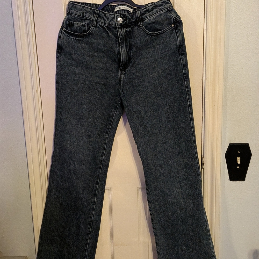 Zara Dark Gray Flare Women's Jeans